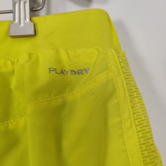 Reebok Women's Athletic Shorts Size XL Neon Yellow Running Gym Gorpcore Sporty - Picture 3 of 9